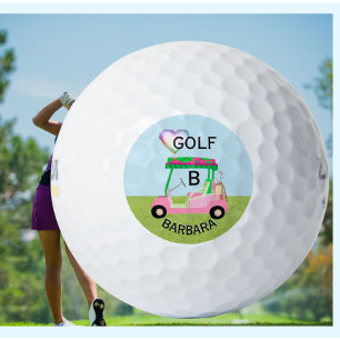 Balles De Golf Love Golf Custom Golf Club Panier Monogramme Nom