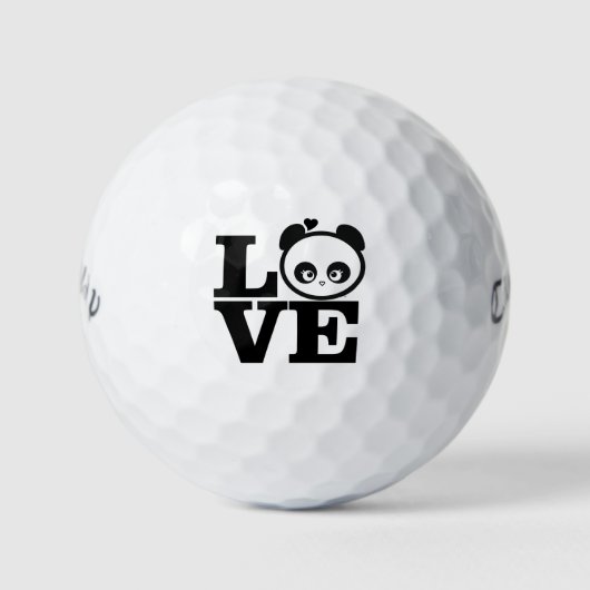 Balles De Golf Love Panda® (Devant)