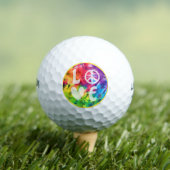Balles De Golf Love Peace Sign Heart Fun Hippie Rainbow Tie Dye (T-shirt Insitu)