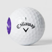Balles De Golf Lovebirds violet Floral Vine Golf Balls (Logo)