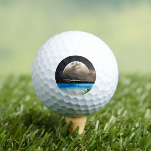 Balles De Golf Lune Et Plage