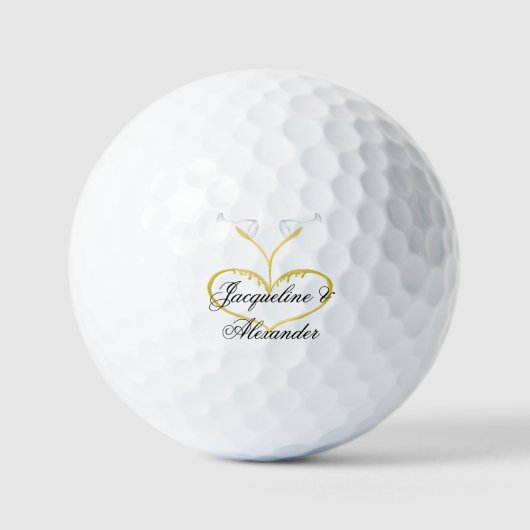 Balles De Golf Lunettes de Champagne Mariage Thème Golf Balls (Recto)