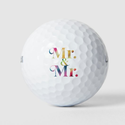 Balles De Golf M. & M. Gay Enterrement de vie de garçon Mariage g (Devant)