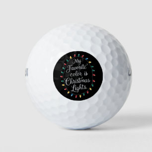 Balles De Golf Ma Couleur Favorite Est Les Lumières De Noël Fêtes