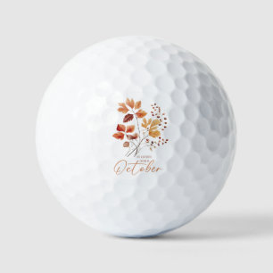 Balles De Golf Ma Couleur Préférée Est Octobre - Feuilles D'Autom