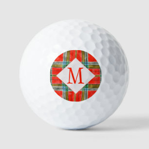 Balles De Golf MAC BAIN TARTAN Golf Balls + Initiale