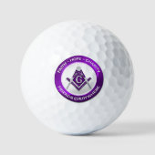 Balles de golf maçonniques violettes (Recto)