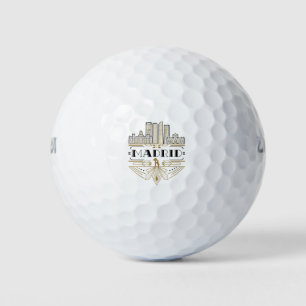 Balles De Golf Madrid Espagne Art Déco Souvenir Esthétique