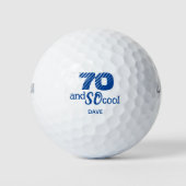 Balles De Golf Magnifique 70e anniversaire cool bleu coutume ball (Devant)