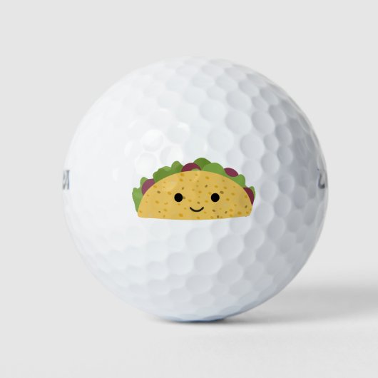 Balles De Golf Magnifique Cartoon kawaii Taco (Devant)