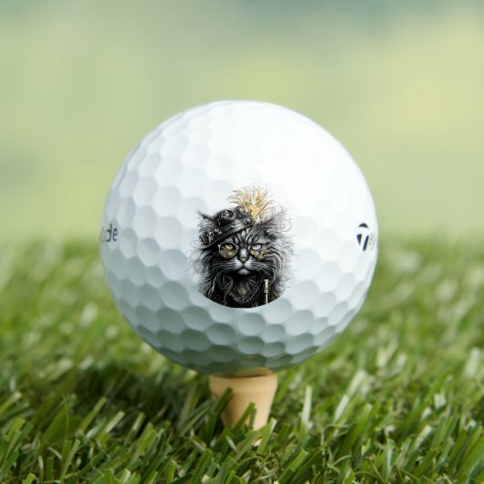 Balles De Golf Magnifique chat Steampunk (T-shirt Insitu)
