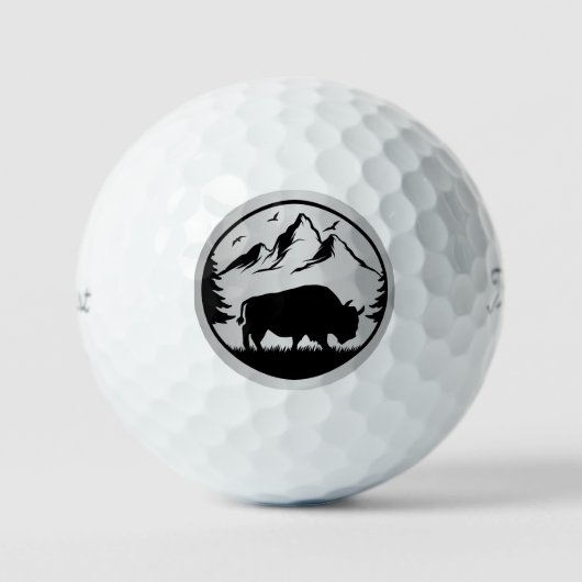 Balles De Golf Majestic Bison Silver Accent Golf Balls (Recto)