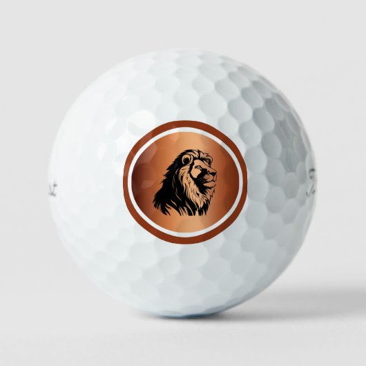 Balles De Golf Majestic Lion Copper Golf Ball (Recto)