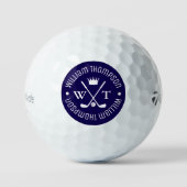 Balles De Golf Make Custom Golfer Balls | cool monogram (Recto)