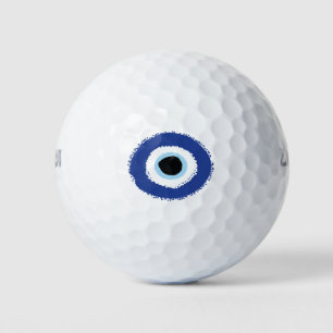 Balles De Golf Mal Oeil Artiste Bleu Grec