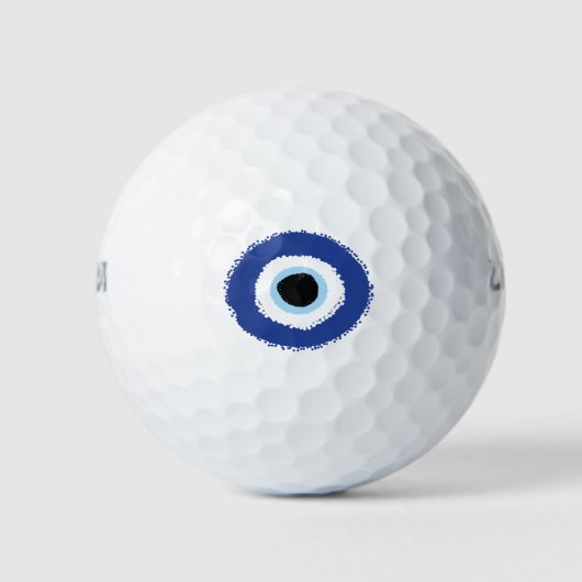 Balles De Golf Mal Oeil Artiste Bleu Grec (Devant)
