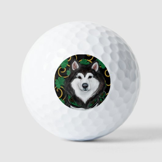 Balles De Golf Malamute d'Alaska (Recto)