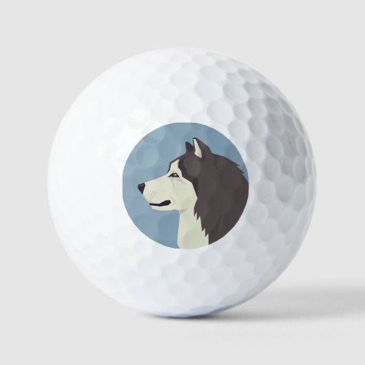 Balles De Golf Malamute d'Alaska (Recto)