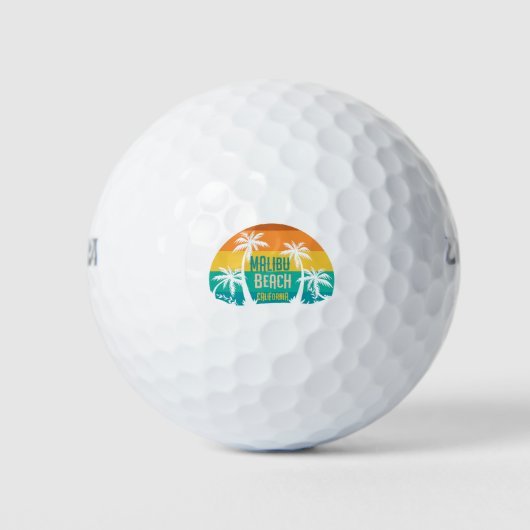 Balles De Golf Malibu Beach Retro (Devant)