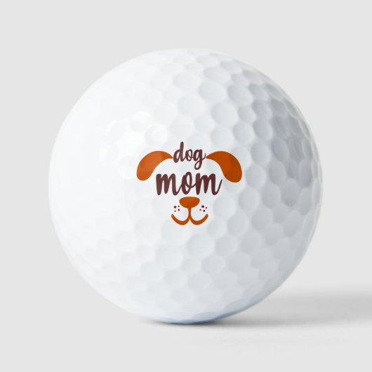 Balles De Golf Maman Chien Drôle  (Recto)