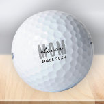 Balles De Golf Maman Depuis 20XX Moderne Simple Preppy<br><div class="desc">Ce design simple et moderne est composé de la typographie de san serif.</div>
