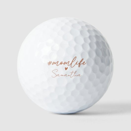 Balles De Golf Maman Vie - Design de charme rustique (Recto)