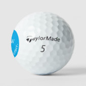 Balles De Golf Man Playing Golf Azure Blue Monogram  (Logo)