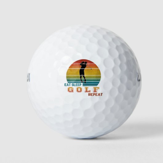 Balles De Golf Manger Dormir Golf Répéter (Devant)