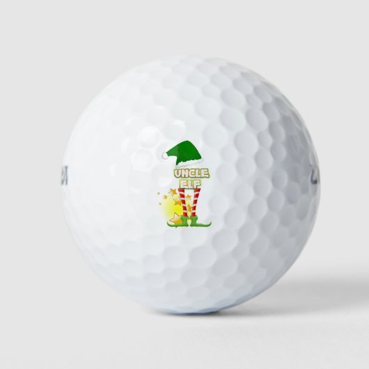Balles De Golf Marché de Noël présent elfe drôle (Devant)