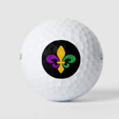 Balles De Golf Mardi Gras Fleur De Lis (Devant)
