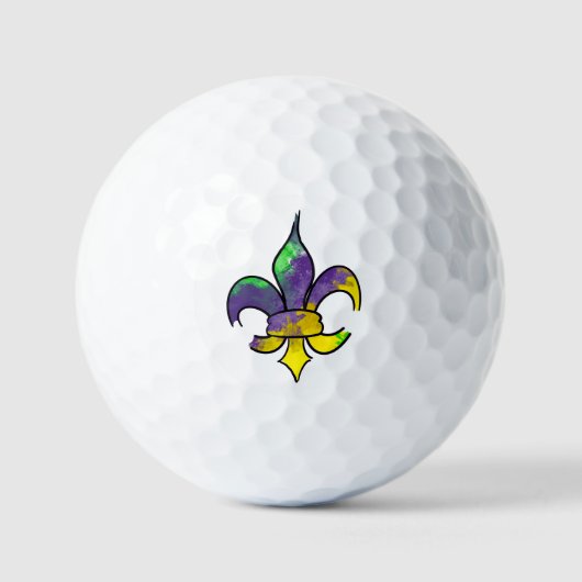 Balles De Golf Mardi Gras Golfball (Recto)