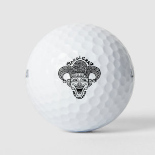 Balles De Golf Mardi Gras Jester b/w