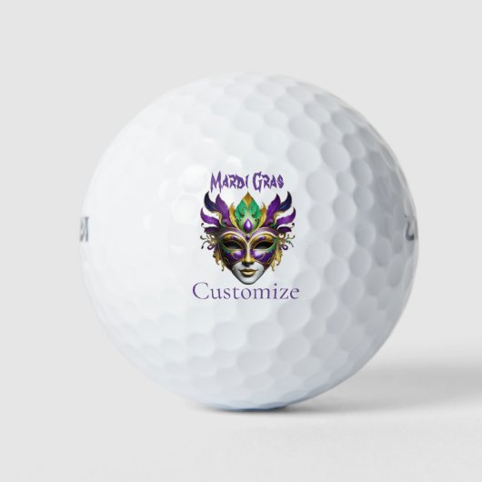 Balles De Golf Mardi Gras Masque Thunder_Cove (Devant)