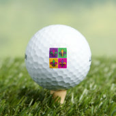 Balles De Golf Mardi Gras Pop Art Fleur de Lis (T-shirt Insitu)