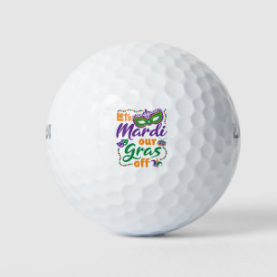 Balles De Golf Mardi Notre Fête De Mardi Gras Drôle