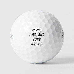Balles De Golf Mariage chrétien 'Jésus, Amour et Longs Trajets' 