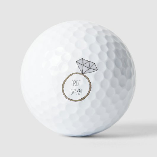 Balles De Golf Mariage de mariée (Recto)