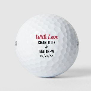 Balles De Golf Mariage Favoriser Merci Avec Amour