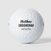 Balles De Golf Mariage Groomsman Bachelor Party Favoriser (Devant)