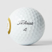 Balles De Golf Mariage Memories Gold Titleist Pro VI (Logo)