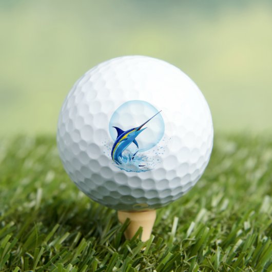 Balles De Golf Marlin Bleu Jaillissant de l'Océan (T-shirt Insitu)