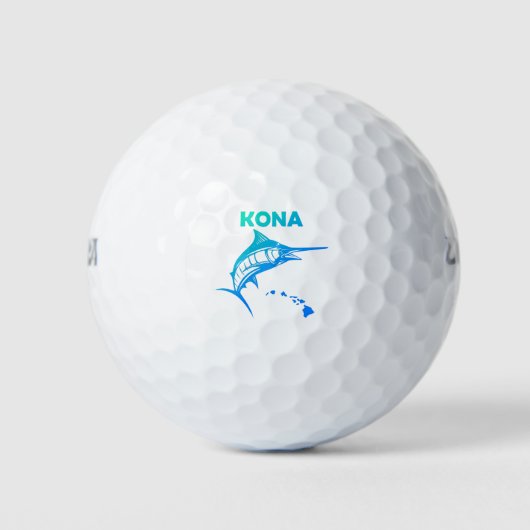Balles De Golf Marlin Sport Pêche Kona Hawaii (Devant)