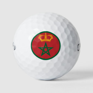 Balles De Golf Marocain rond symbole du drapeau du pays armée