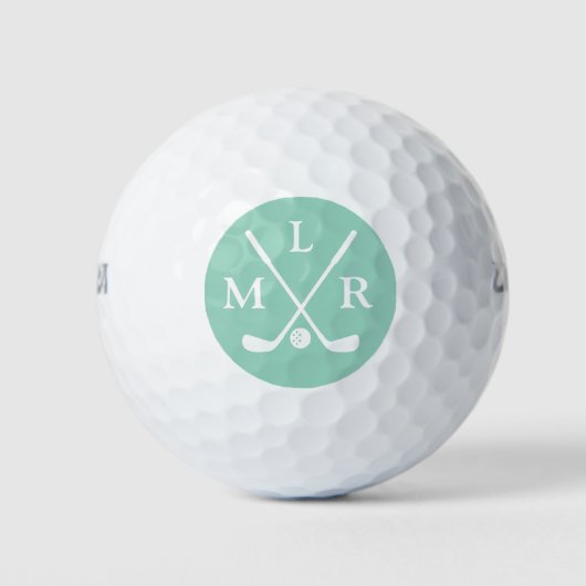 Balles De Golf Marque de monogramme moderne (Devant)