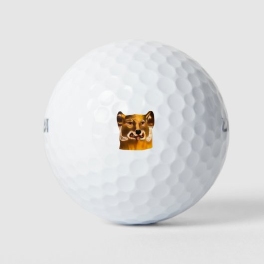 Balles De Golf Masque de félin éteint (Devant)