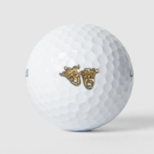 Balles De Golf Masques de théâtre comique et de tragédie