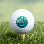Balles De Golf Massachusetts Night Cityscape | Boston City (T-shirt Insitu)