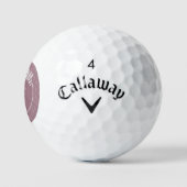 Balles De Golf Mauve Elegant Damask Boules de golf personnalisées (Logo)