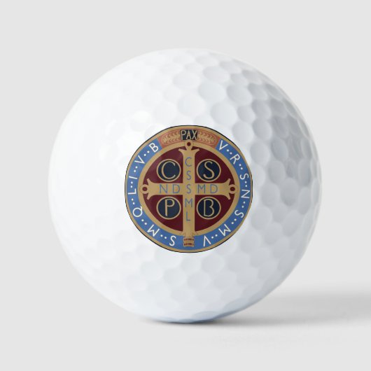 Balles De Golf Médaille de saint Benoît (Recto)