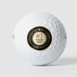Balles De Golf MÉDAILLE DIY IMPRESSION PERSONNALISÉE Or #1 Champi